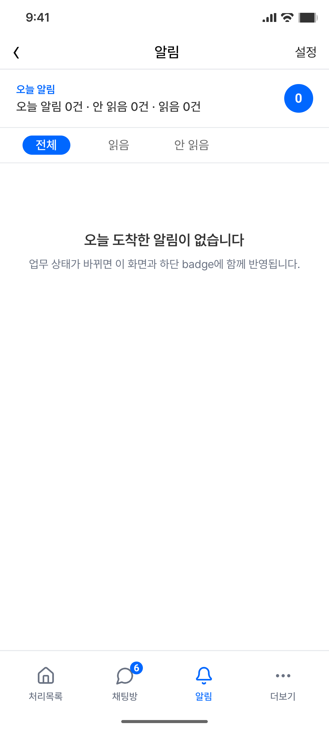 처리자 알림 구현